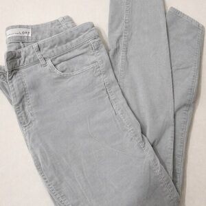 LOFT Light Gray Corduroy Pants